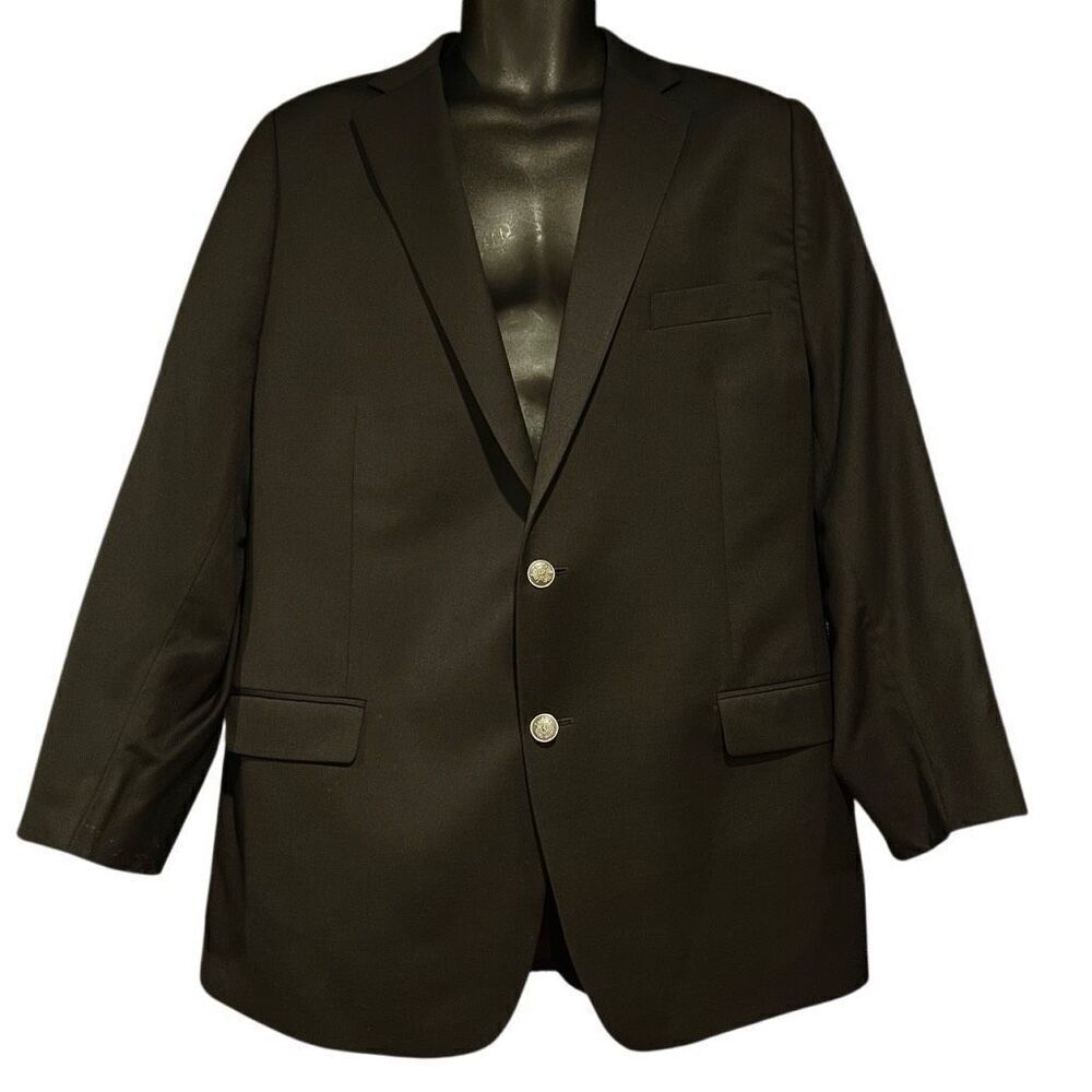 Michael Kors Black Suit Metal Buttons Jacket Blazer Men’s 48R